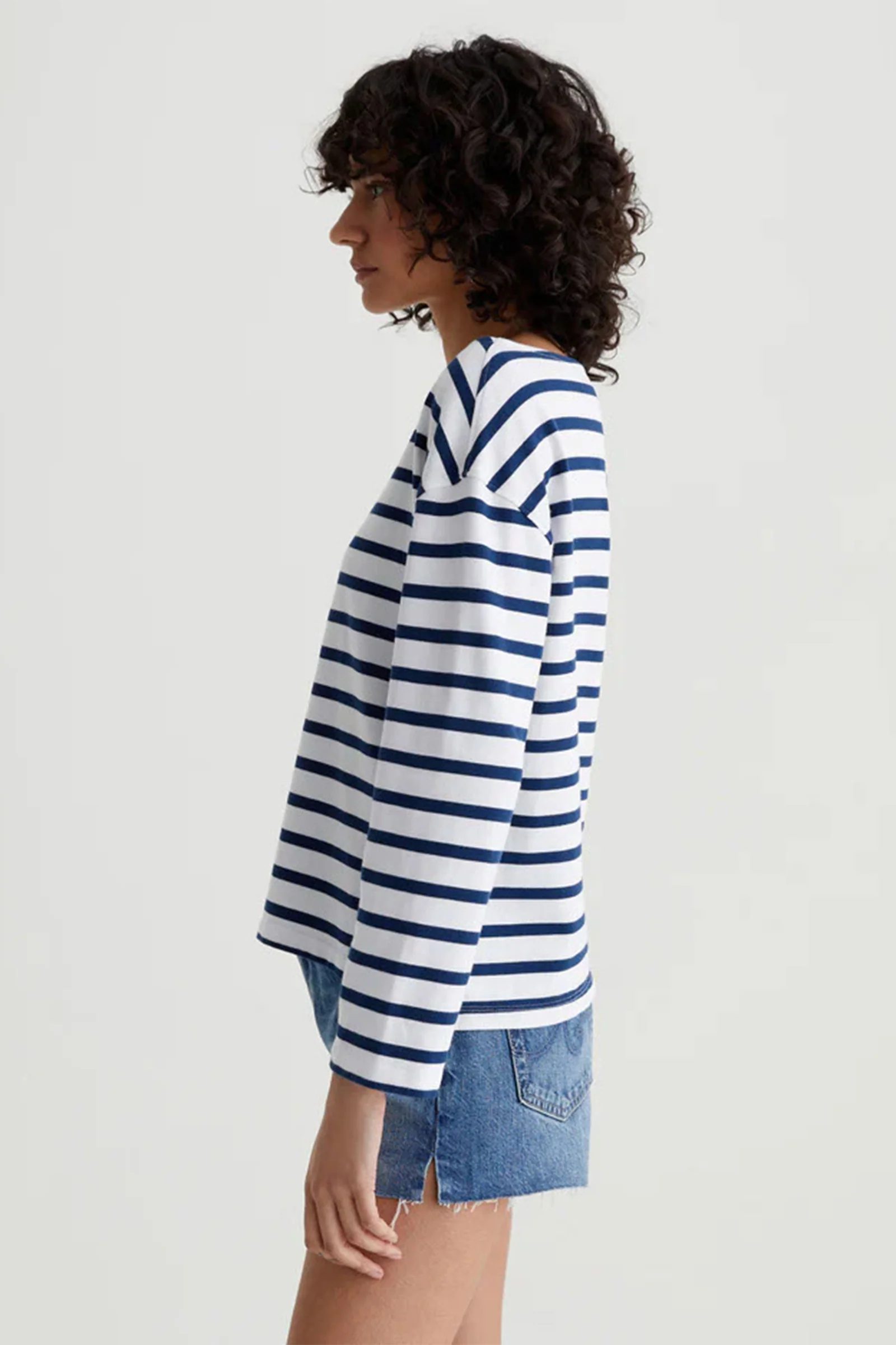 AG Women's Annie Striped Long Sleeve Top - Image 3