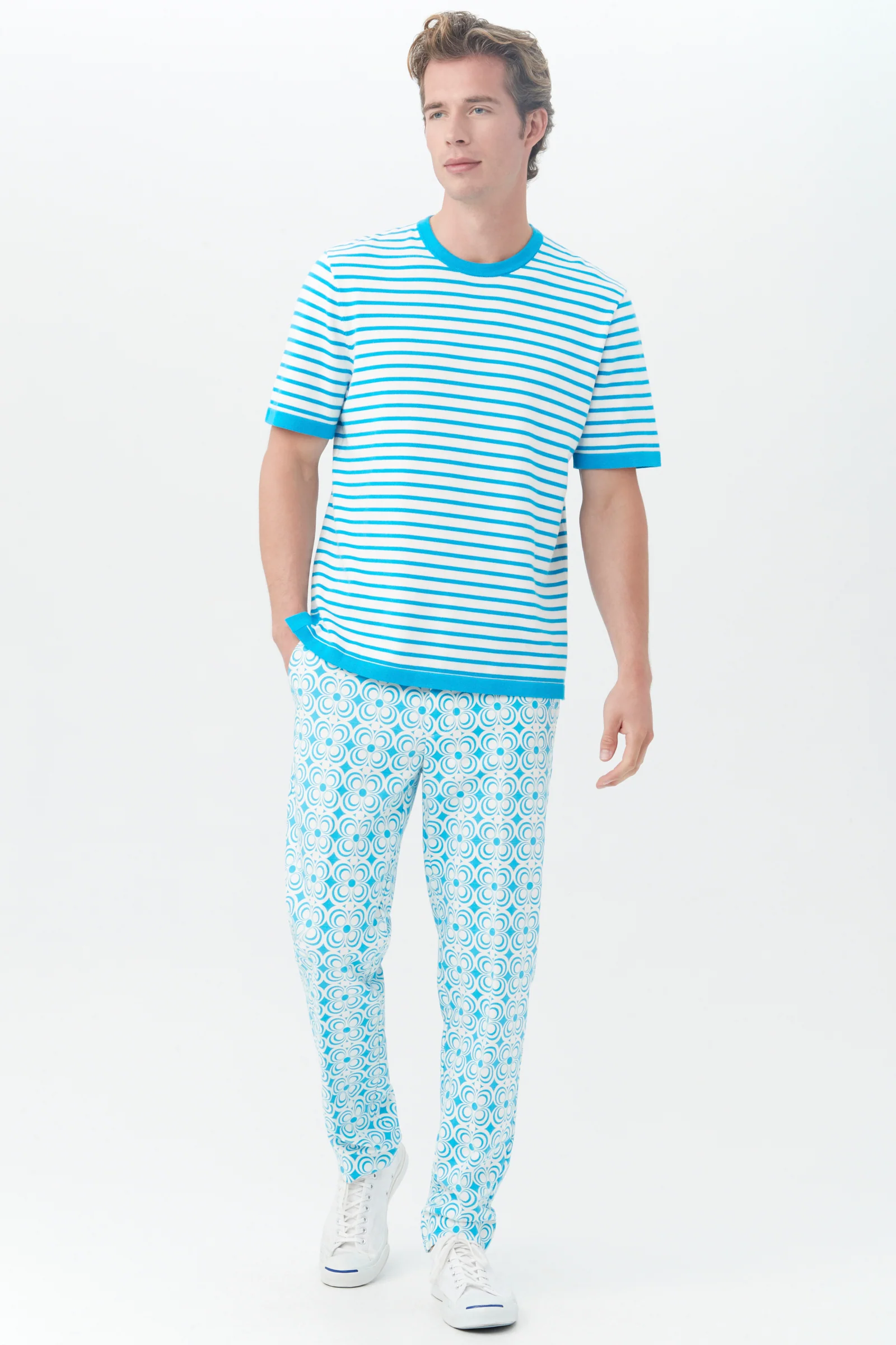 Alex Slim Trouser - Geometrica Stretch - Image 3