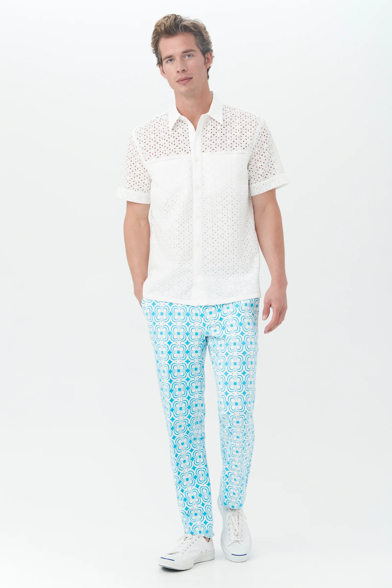 Alex Slim Trouser - Geometrica Stretch - Image 5