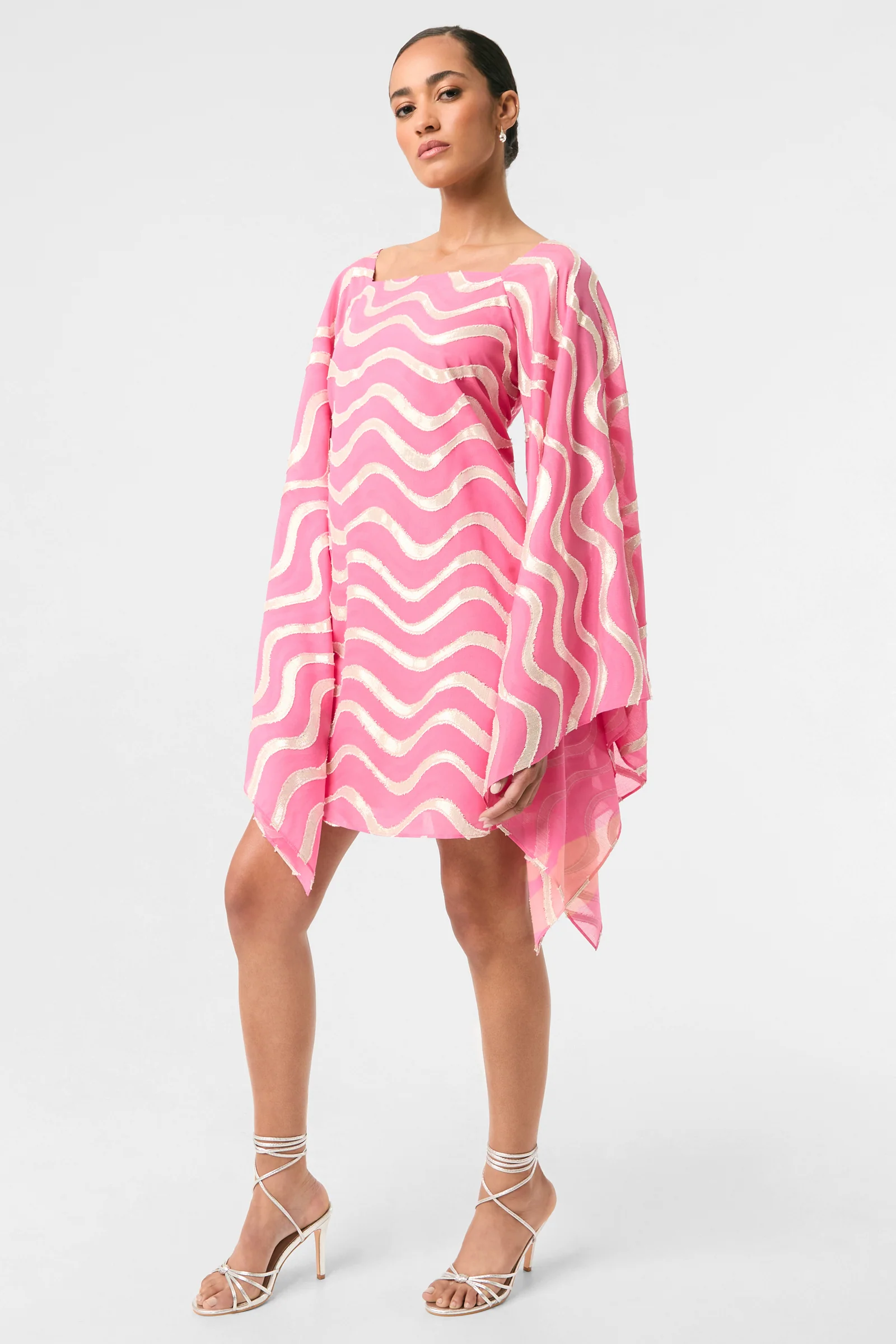 Aqualane Side Flounce Dress - Pinku - Image 3