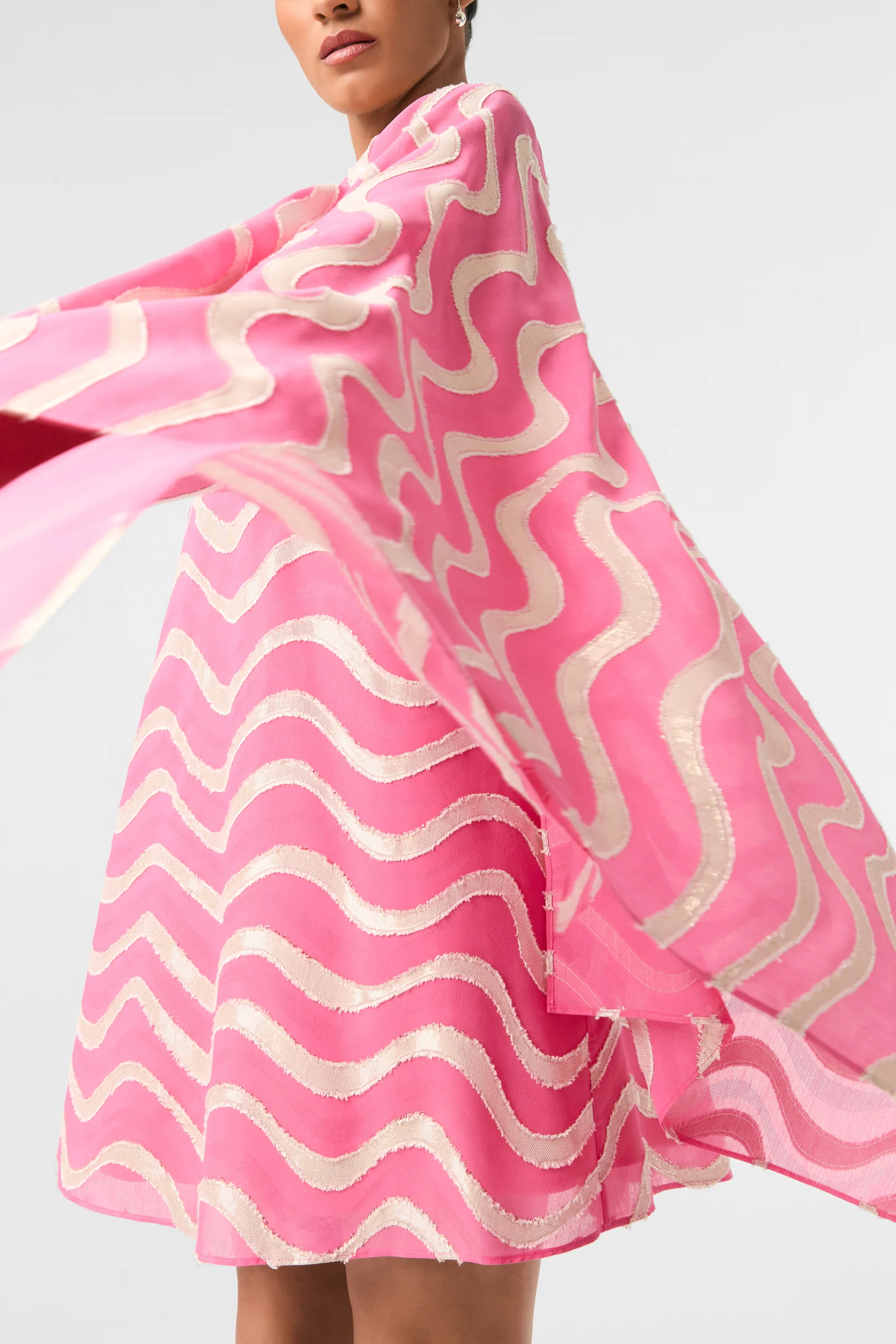 Aqualane Side Flounce Dress - Pinku - Image 5