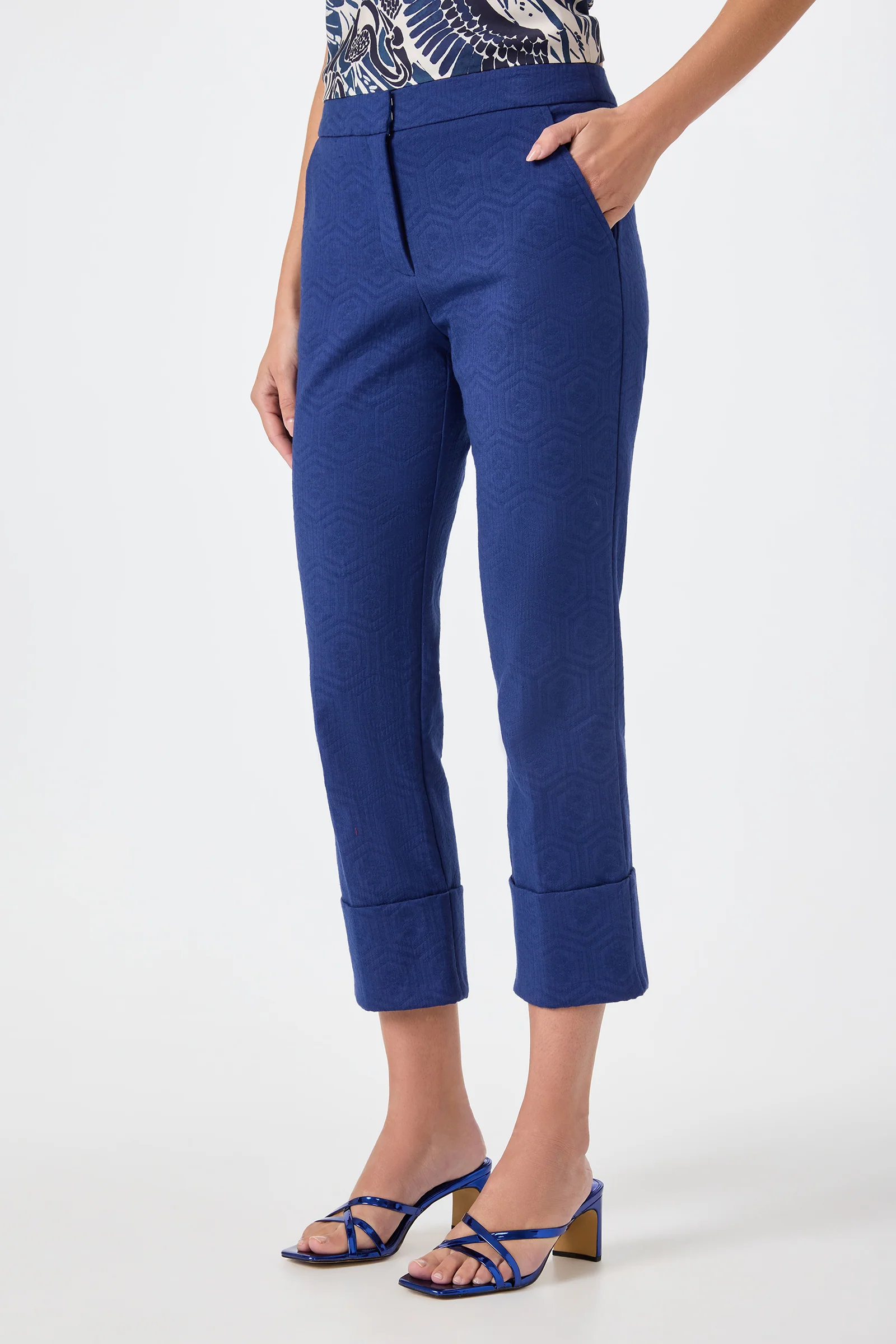 Banshee Cropped Cuff Hem Pants - Image 3