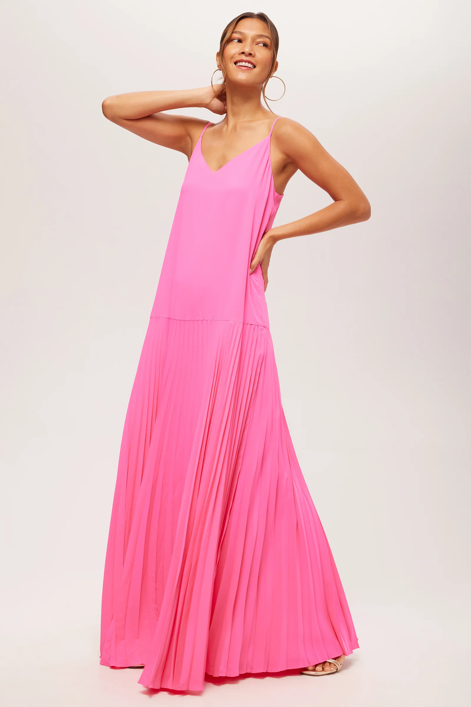 Carve Sleeveless Drop-Waist Pleated Maxi Dress - Image 4