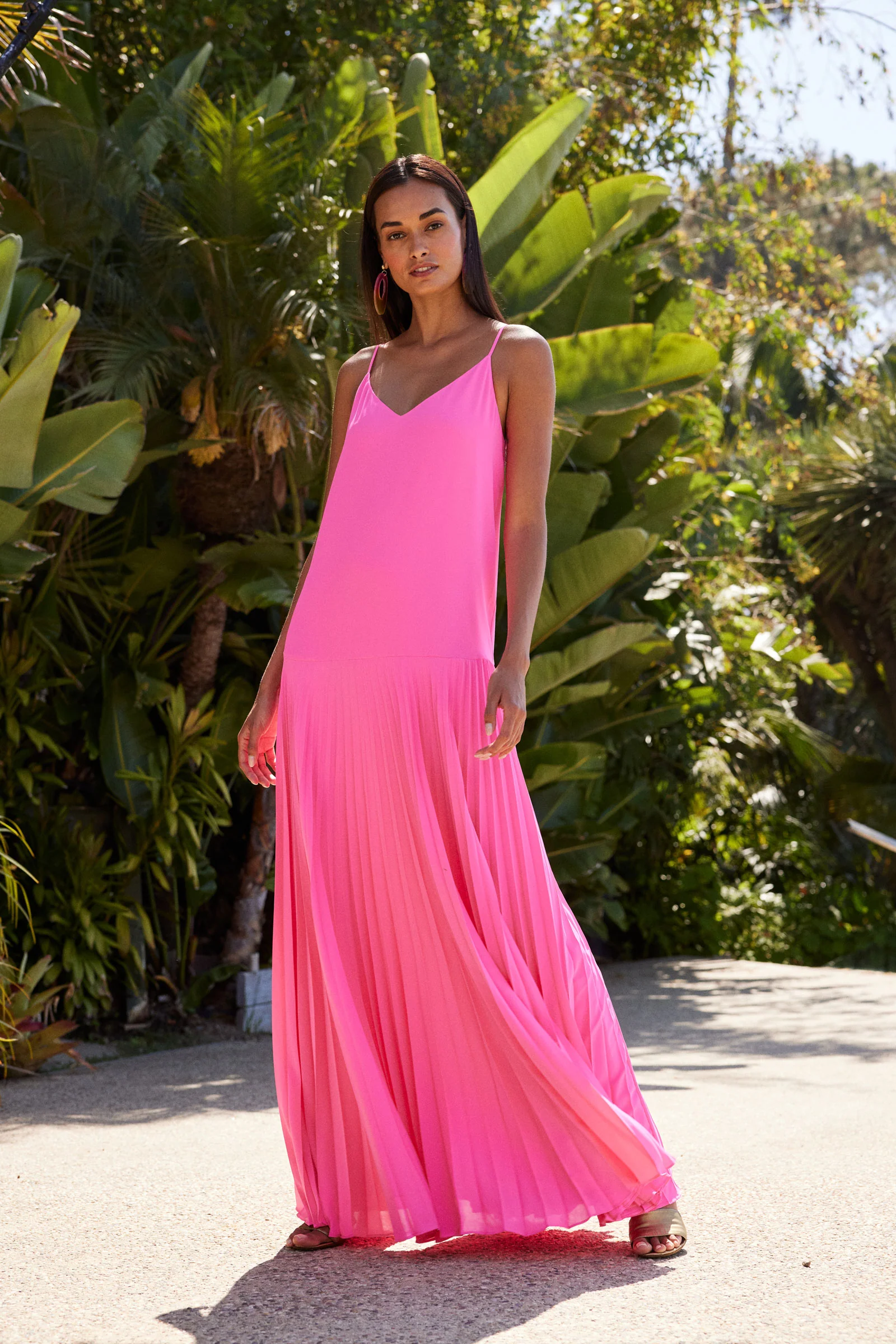 Carve Sleeveless Drop-Waist Pleated Maxi Dress - Image 5