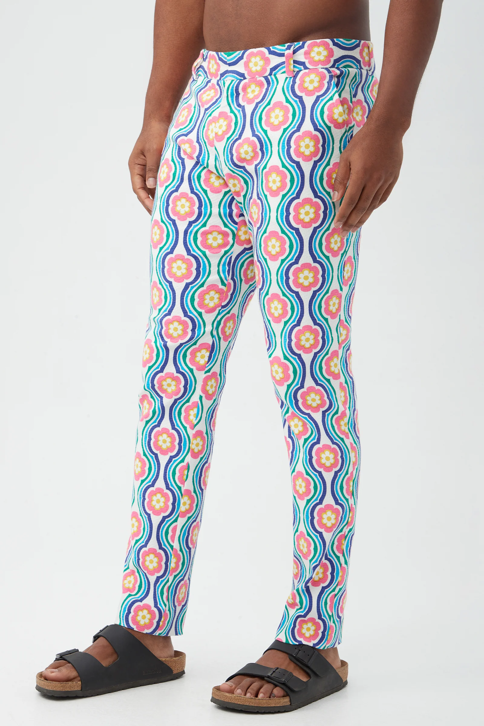 Clyde Slim Trouser - Coconut Grove Pique - Image 3