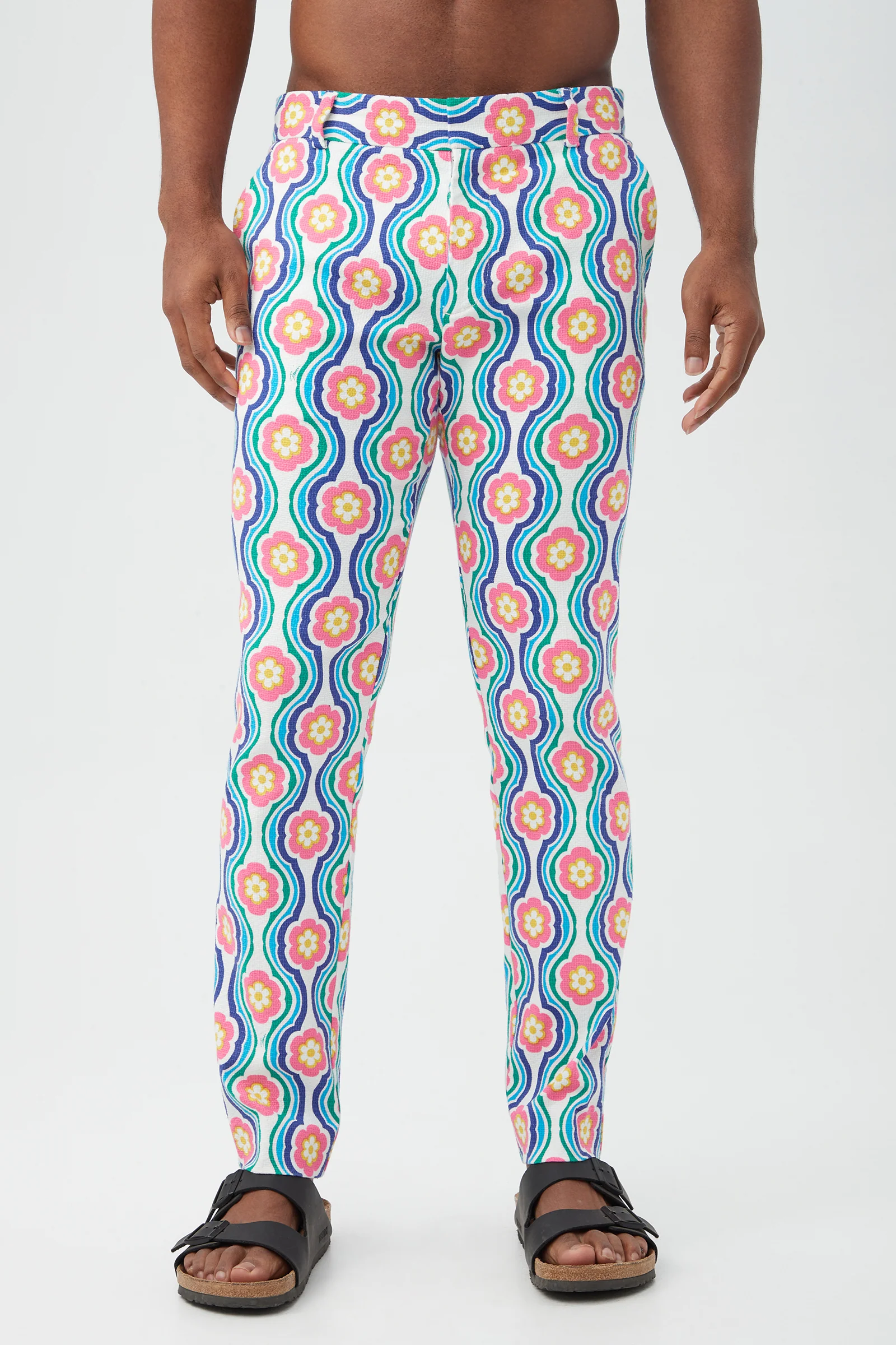Clyde Slim Trouser - Coconut Grove Pique - Image 4