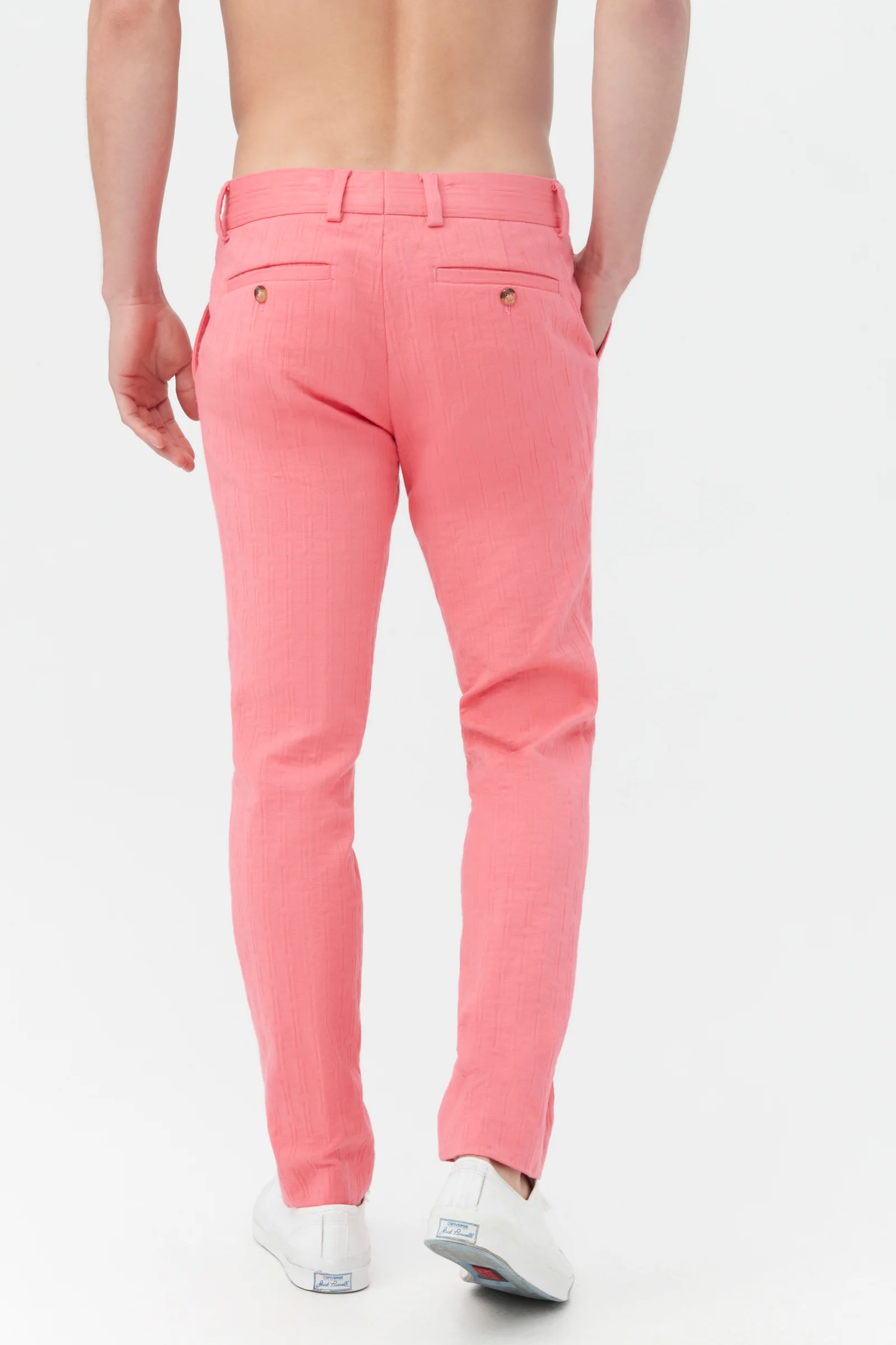 Clyde Slim Trouser - Tiberio Tile Jacquard - Image 5