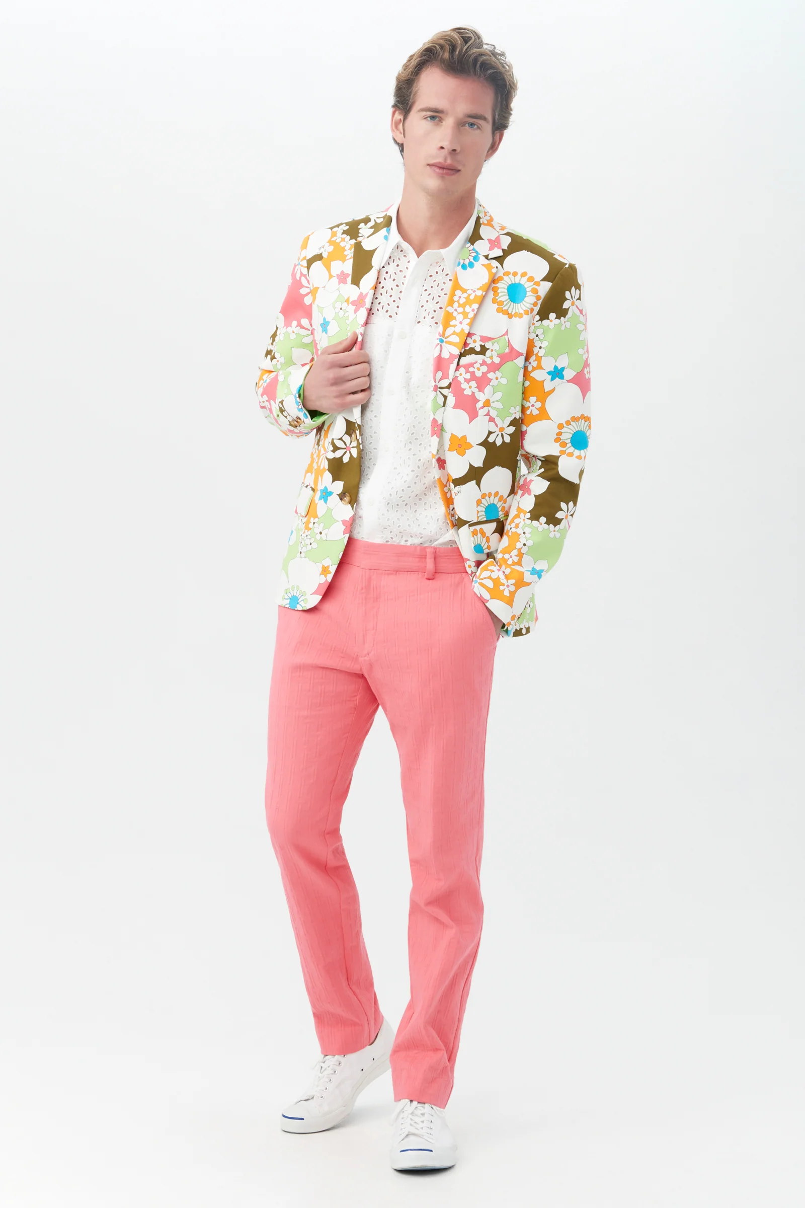 Clyde Slim Trouser - Tiberio Tile Jacquard - Image 6