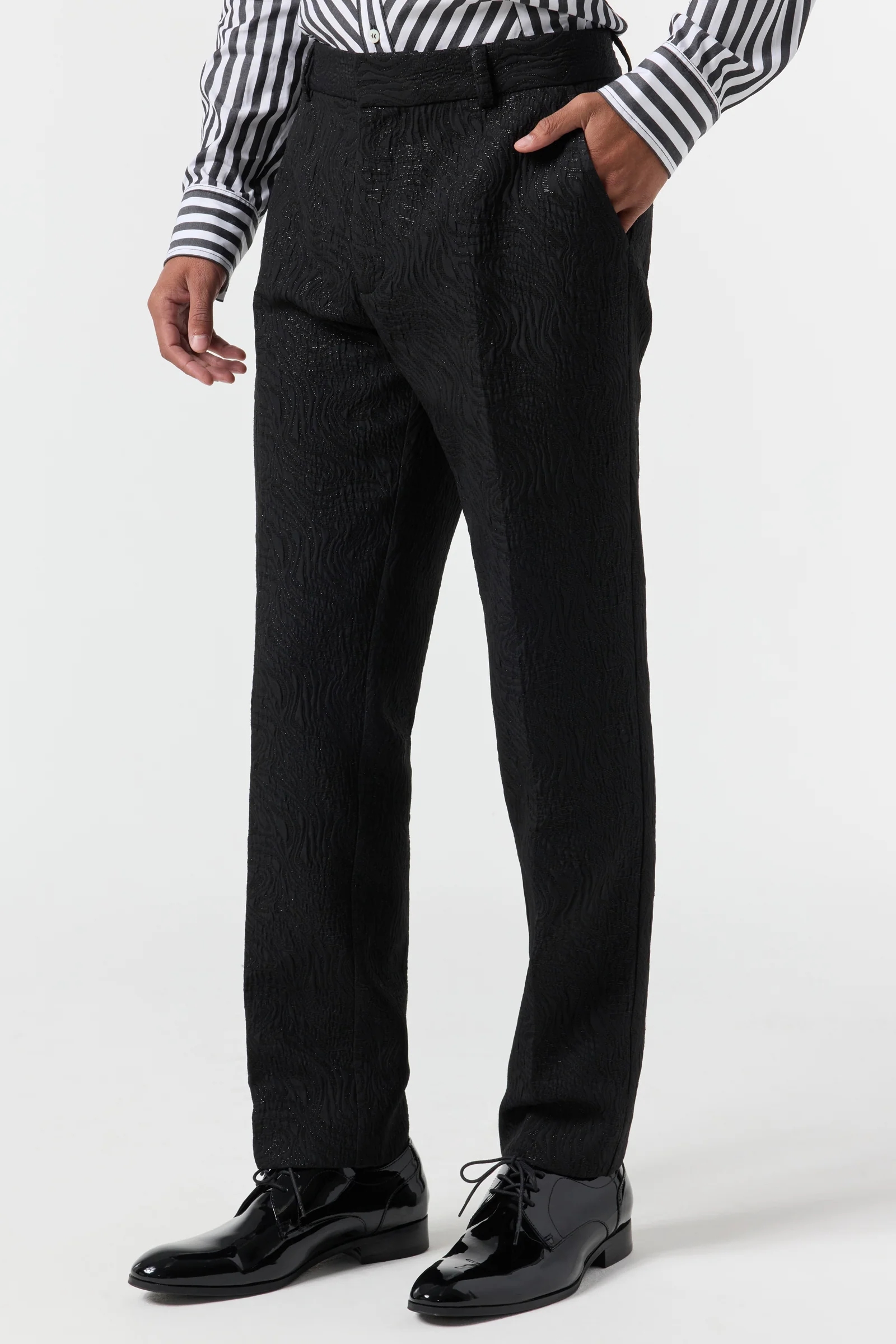 Clyde Slim Trouser - Metallic Groove - Image 3