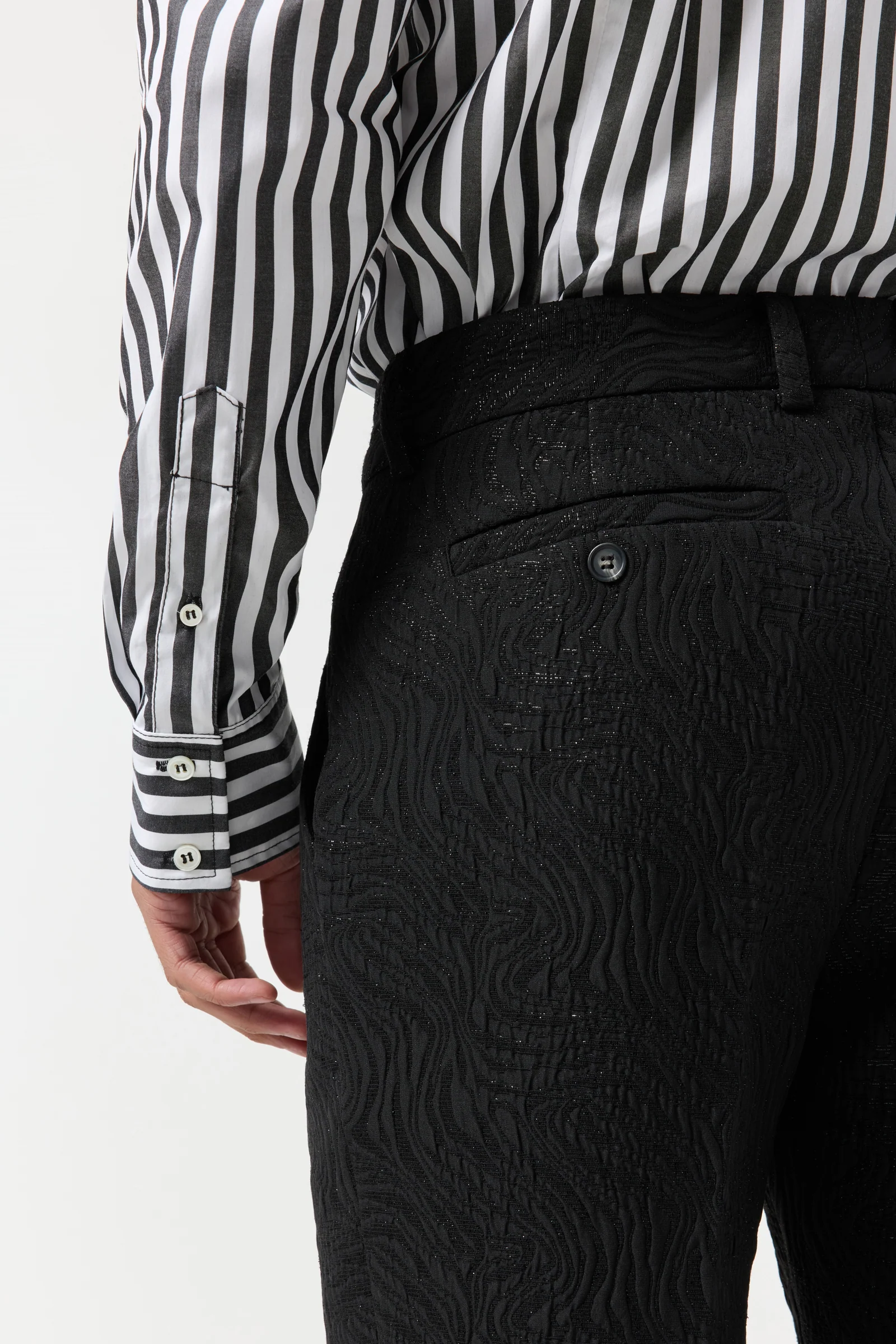 Clyde Slim Trouser - Metallic Groove - Image 5