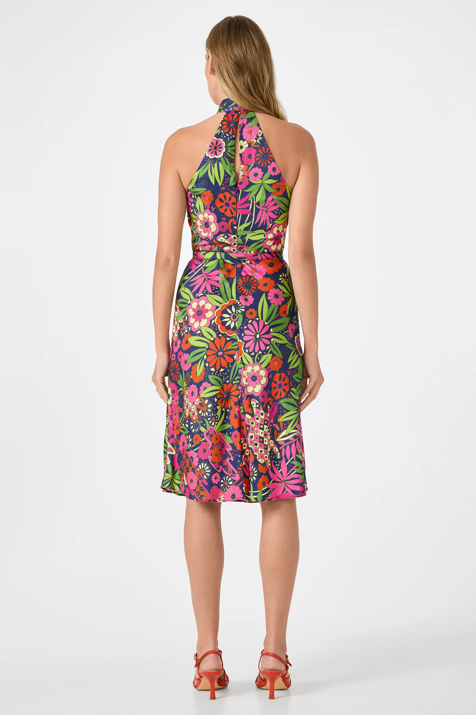 Muri Cross-Halter Midi Dress - Fumi Floral - Image 4